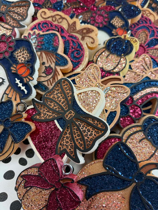 Fall Cheetah Daisy Car Freshie