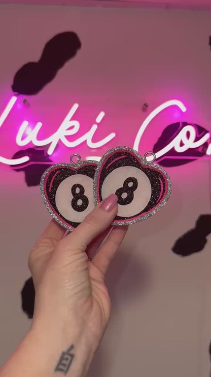 Pink Heart 8 Ball Vent Clip Freshies