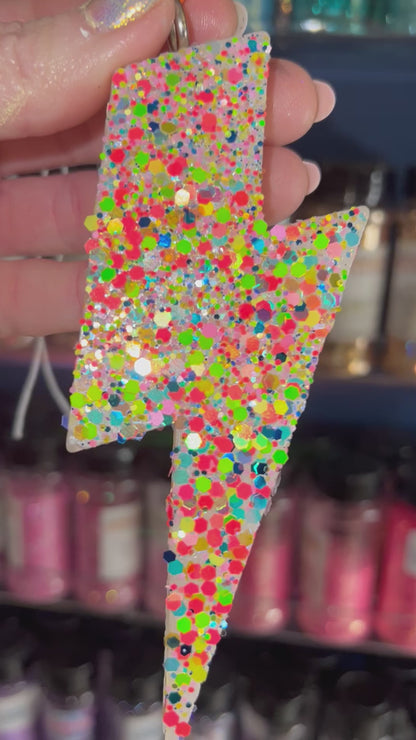 Neons Summer Lovin  Lightning Bolt Car Freshie