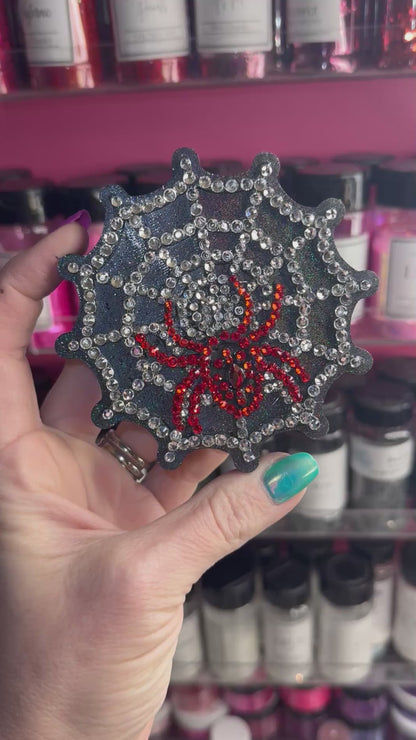 Rhinestone Spider Web  - Car Freshie