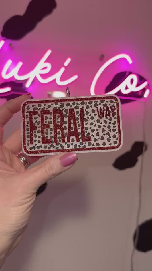 Feral Way Street Sign Freshie